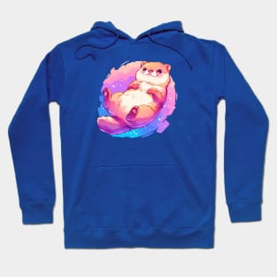 Happy otter with vivid colors Hoodie